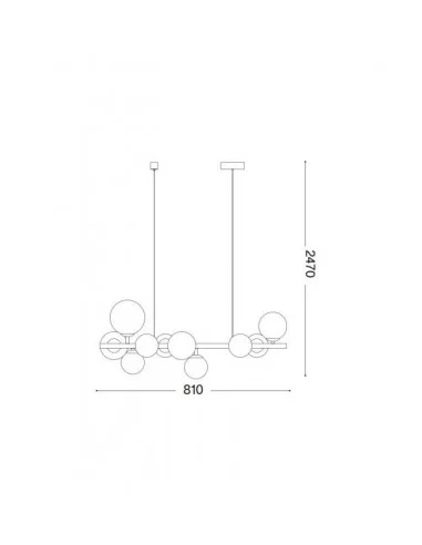 Pakabinamas šviestuvas perlage sp10 satin brass, Ideal lux