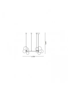 Pakabinamas šviestuvas perlage sp11 satin brass, Ideal lux