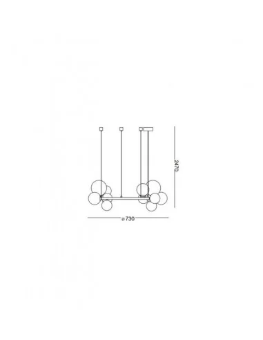 Pakabinamas šviestuvas perlage sp11 satin brass, Ideal lux