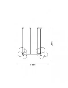 Pakabinamas šviestuvas perlage sp14 satin brass, Ideal lux