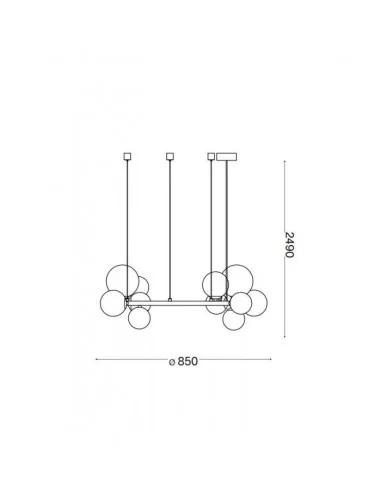 Pakabinamas šviestuvas perlage sp14 satin brass, Ideal lux