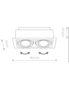 Įleidžiamas kraipomas šviestuvas downlight 2 es111 black, Nowodvorski