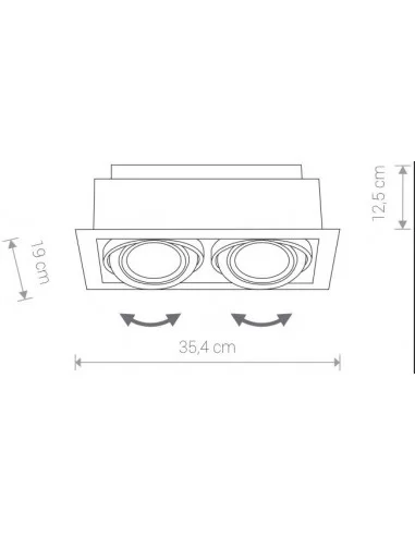 Įleidžiamas kraipomas šviestuvas downlight 2 es111 white, Nowodvorski
