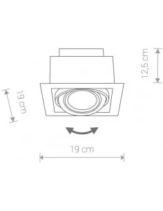 Įleidžiamas kraipomas šviestuvas downlight es111 white, Nowodvorski