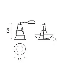 Įleidžiamas LED šviestuvas winka, ACB design