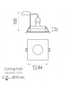 Įleidžiamas šviestuvas fotsy nickel, ACB design