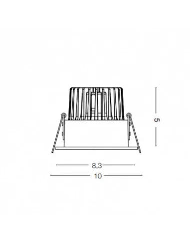 Įleidžiamas šviestuvas room-65 square wh, Ideal lux
