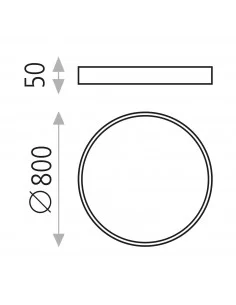 Lubinis dimeriuojamas LED šviestuvas london white d80 4000k dali/push, ACB design