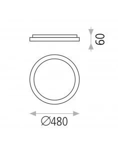 Lubinis LED dimeriuojamas šviestuvas grace d48 4000k black, dali, ACB design