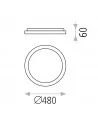 Lubinis LED dimeriuojamas šviestuvas grace d48 4000k black, triac, ACB design