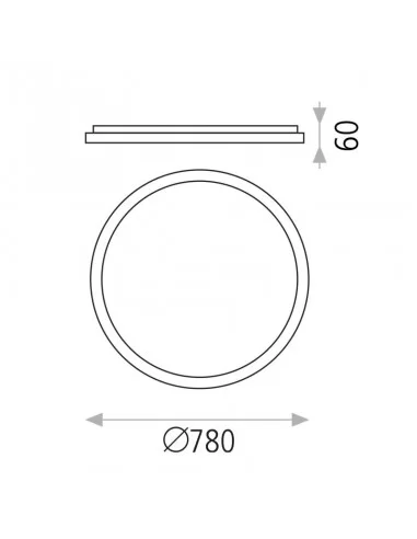 Lubinis LED dimeriuojamas šviestuvas grace d78 4000k black, triac, ACB design