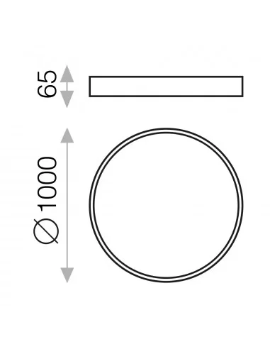 Lubinis LED šviestuvas london black d100 3000k dali/push, ACB design