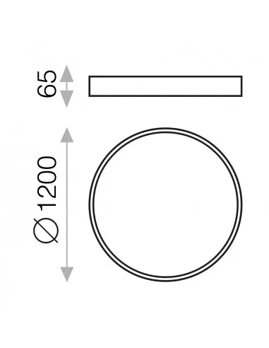 Lubinis LED šviestuvas london black d120 3000k, ACB design