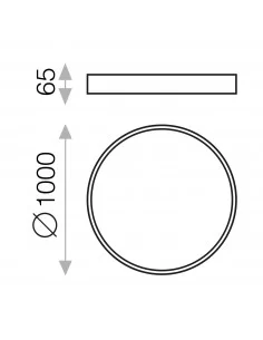 Lubinis LED šviestuvas london white d100 4000k dali/push, ACB design