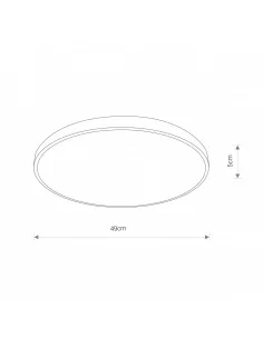 Lubinis šviestuvas agnes round LED black 32w 3000k, Nowodvorski