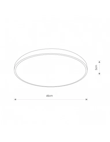 Lubinis šviestuvas agnes round LED black 32w 3000k, Nowodvorski
