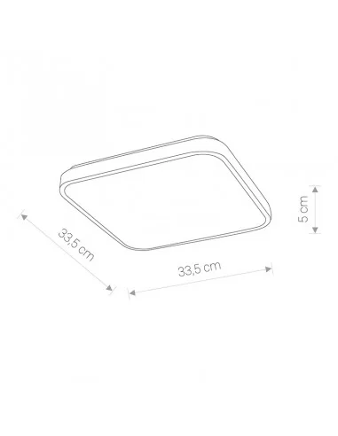 Lubinis šviestuvas agnes square LED white 16w 3000k, Nowodvorski