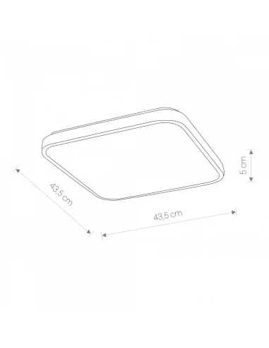 Lubinis šviestuvas agnes square LED white 32w 3000k, Nowodvorski