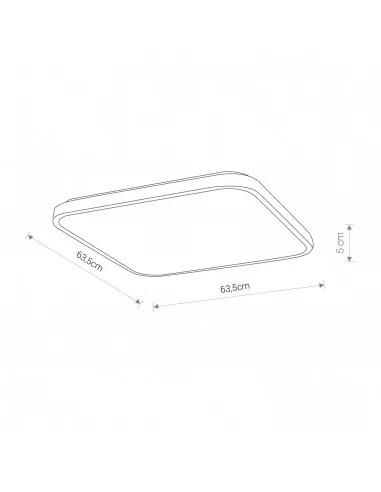 Lubinis šviestuvas agnes square LED white 64w 3000k, Nowodvorski