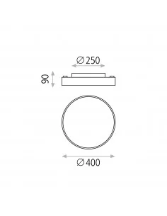 Lubinis šviestuvas lisboa d40 3000k black dimeriuojamas triac, ACB design