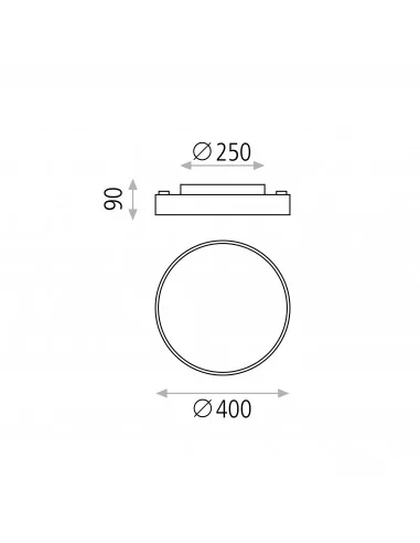 Lubinis šviestuvas lisboa d40 3000k black dimeriuojamas triac, ACB design