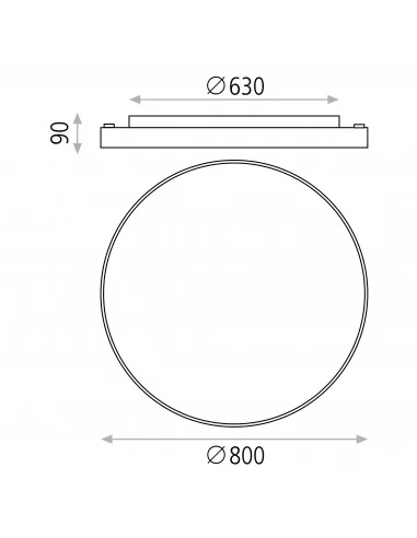 Lubinis šviestuvas lisboa d80 3000k black dimeriuojamas triac, ACB design