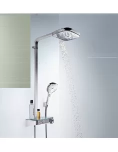 Dušo sistema su termostatiniu maišytuvu Raindance Select E Showerpipe 300 3Jet chromas, Hansgrohe