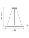 Pakabinamas LED šviestuvas grace d58 4000k dali/push white, ACB design