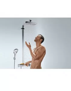 Dušo sistema su termostatiniu maišytuvu Raindance Select Eshowerpipe 300 2jet chromas, Hansgrohe