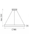 Pakabinamas LED šviestuvas grace d98 4000k triac black, ACB design