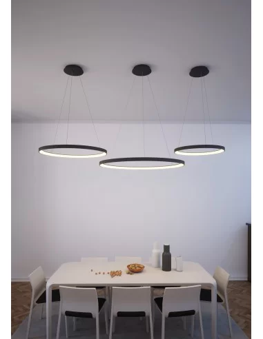 Pakabinamas LED šviestuvas grace d98 4000k triac black, ACB design