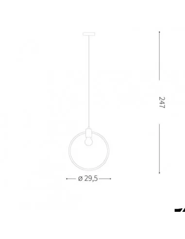 Pakabinamas šviestuvas abc round, Ideal lux