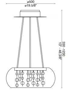 Pakabinamas šviestuvas audi-80 sp8, Ideal lux