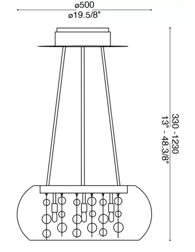 Pakabinamas šviestuvas audi-80 sp8, Ideal lux