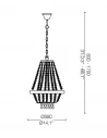 Pakabinamas šviestuvas caesar sp6 chrome, Ideal lux