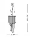 Pakabinamas šviestuvas carlton 12, Ideal lux