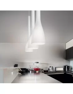 Pakabinamas šviestuvas flut m white, Ideal lux