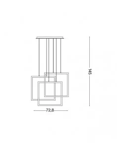 Pakabinamas šviestuvas frame black kvadratinis, Ideal lux