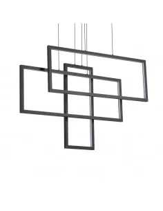 Pakabinamas šviestuvas frame black stačiakampis, Ideal lux