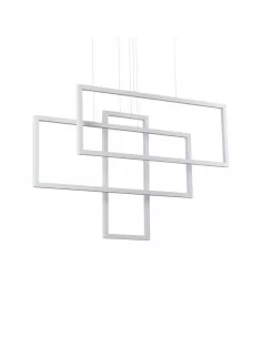 Pakabinamas šviestuvas frame white stačiakampis, Ideal lux