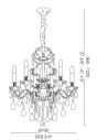 Pakabinamas šviestuvas gioconda sp8 silver, Ideal lux