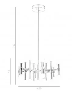 Pakabinamas šviestuvas giovanna satin nickel s, ITALUX