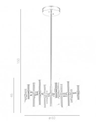 Pakabinamas šviestuvas giovanna satin nickel s, ITALUX