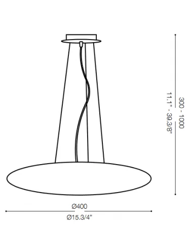 Pakabinamas šviestuvas glory d40, Ideal lux