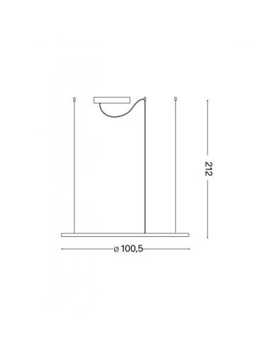 Pakabinamas šviestuvas hulahoop sp d100, Ideal lux