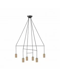 Pakabinamas šviestuvas imbria 6 black/brass, Nowodvorski