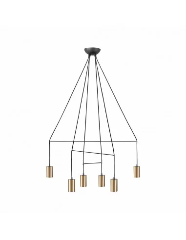 Pakabinamas šviestuvas imbria 6 black/brass, Nowodvorski
