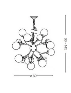 Pakabinamas šviestuvas kepler 18, Ideal lux