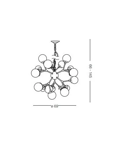 Pakabinamas šviestuvas kepler 18, Ideal lux