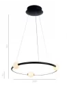 Pakabinamas šviestuvas lozanna black 1a, ITALUX